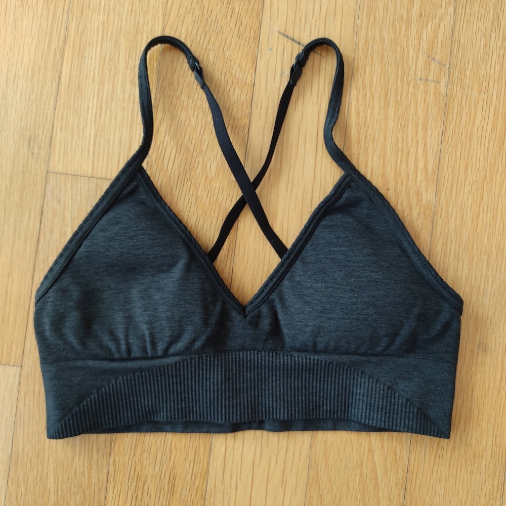 Lululemon athletica black sports bra S/M 6